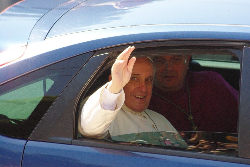 Pope Francis addressed an empty St Peter's Basilica on Easter Sunday.