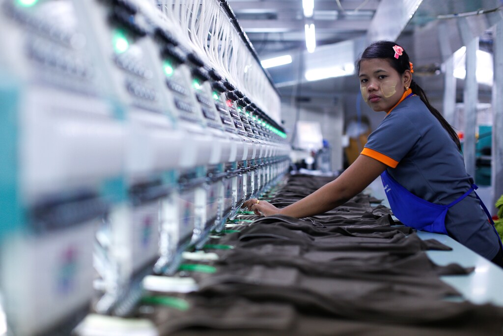 A labourer at a garment factory in Bangkok, Thailand, 2016.