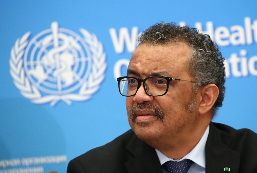 Director-General of the WHO Tedros Adhanom Ghebreyesus, attends a news conference on the coronavirus (COVID-2019) in Geneva, Switzerland February 24, 2020. REUTERS/Denis Balibouse - RC237F9DRVD9