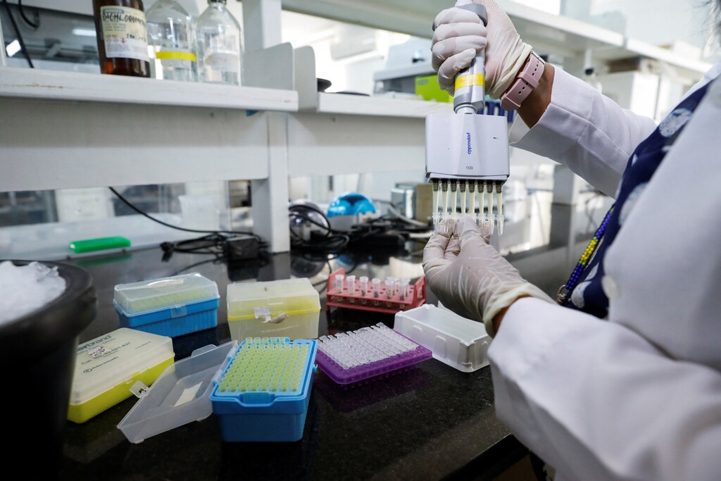 Dr. Ranjana Bhattacharjee, a molecular geneticist at the International Institute of Tropical Agriculture, sequences yam genomes at the laboratory in Ibadan, Oyo, Nigeria August 2, 2022. REUTERS/Temilade Adelaja. medical science