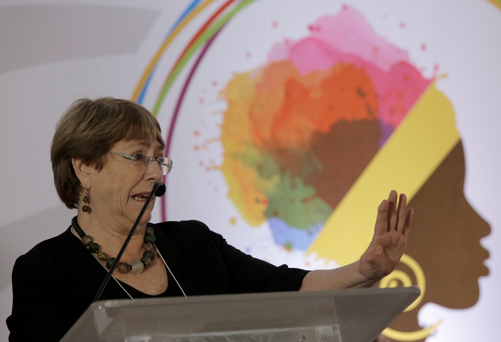 U.N. High Commissioner for Human Rights Michelle Bachelet gives a speach during a forum on women of African descent in San Jose December 3, 2019. REUTERS/Juan Carlos Ulate - RC2TND91TKZH
