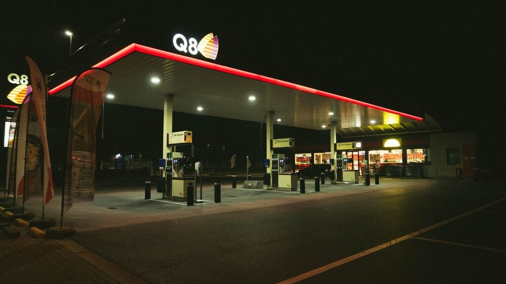 Empty gas station