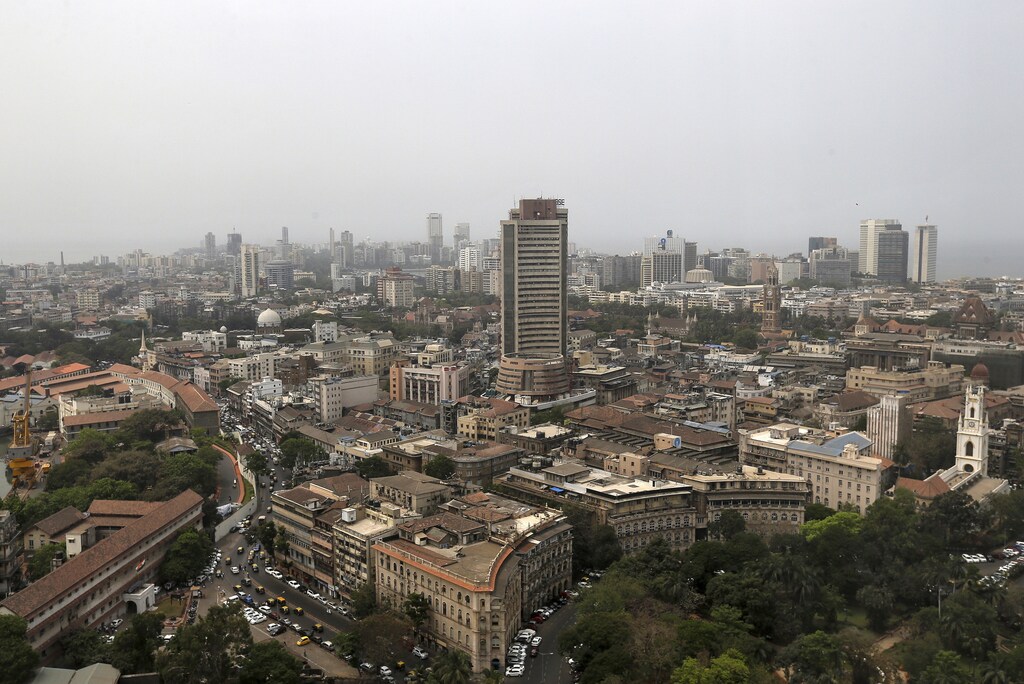 A general view of Mumbai's southern financial district, India, April 5, 2016.