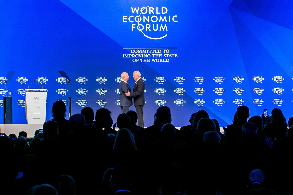 Klaus Schwab, Founder and Executive Chairman World Economic Forum and Joseph R. Biden Jr., Vice-President of the United States of America Office of the Vice-President of the United States at the Annual Meeting 2017 of the World Economic Forum in Davos, January 18, 2017.Copyright by World Economic Forum / Benedikt von Loebell