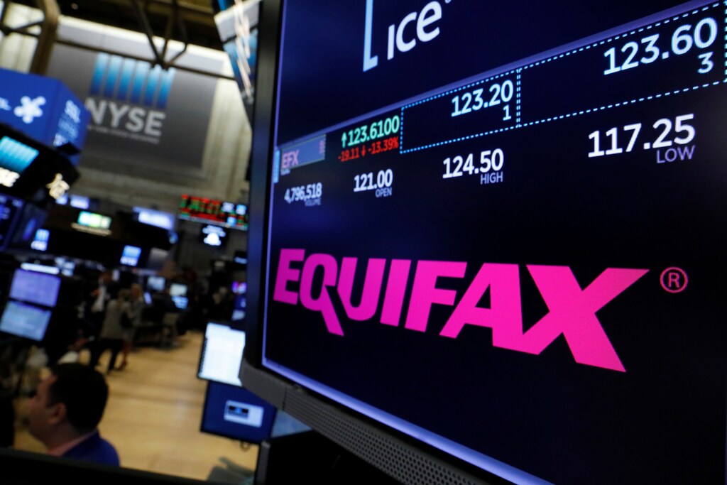 Equifax's stock price dropped following the September 2017 data breach on its servers.