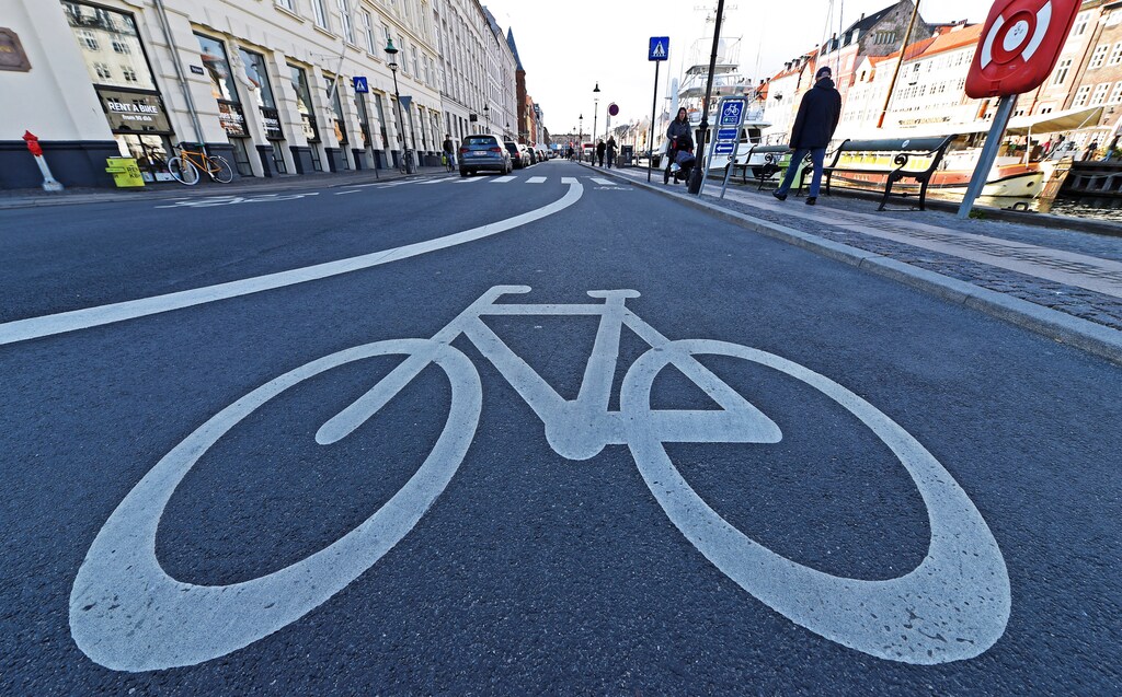 A street only for cyclists or so called bike street is pictured near by famous landmark Nyhavn in Copenhagen, Denmark April 18, 2017. REUTERS/Fabian Bimmer