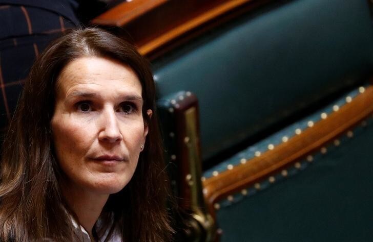Sophie Wilmes, recently nominated as the first female prime minister of Belgium, attends a session at the Belgian Parliament in Brussels, Belgium October 31, 2019. REUTERS/Francois Lenoir