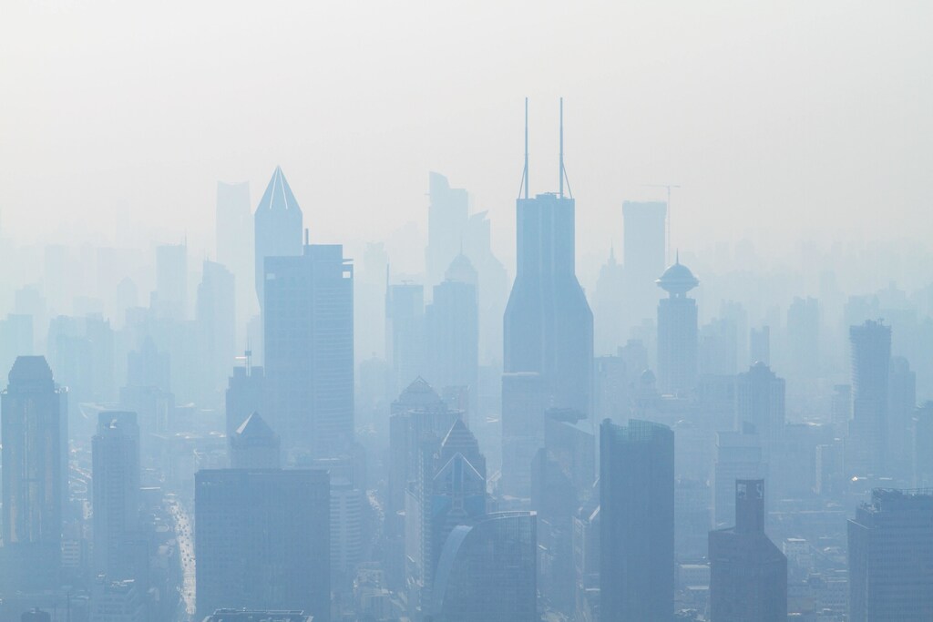 Smog across a cityscape