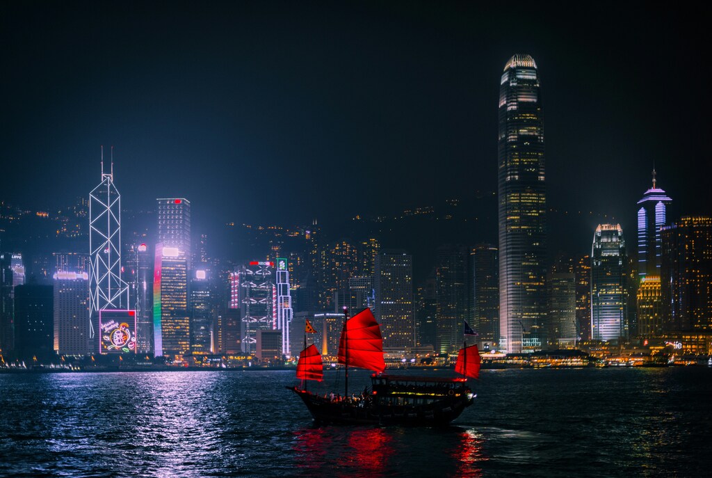 Hong Kong at sun down
