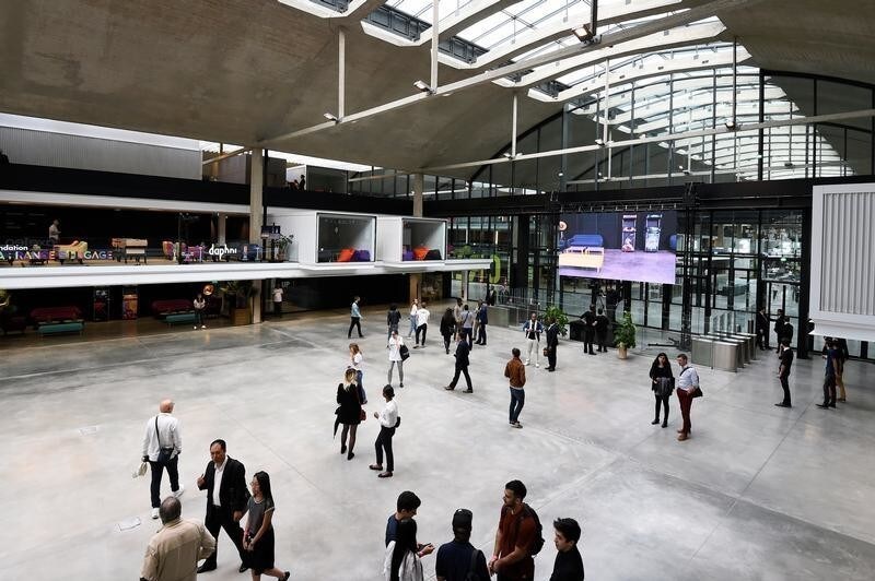 General view of start-ups incubator "Station F", in Paris, France, June 29, 2017 . REUTERS/Bertrand Guay/Pool - RC145A0D0900