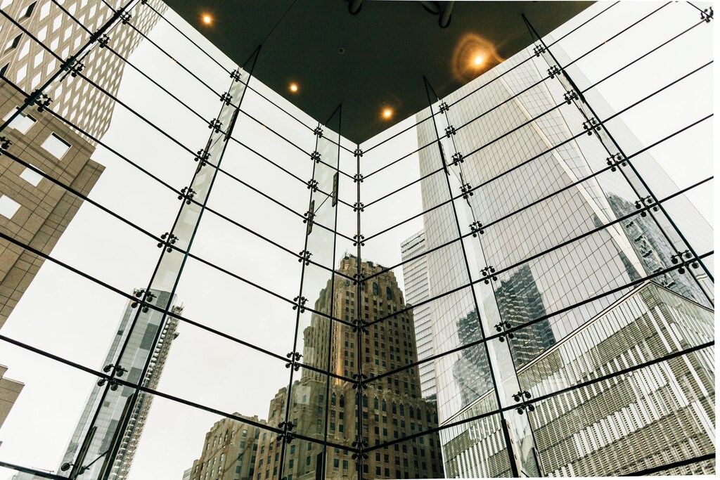 View of One World Trade Center in New York City.