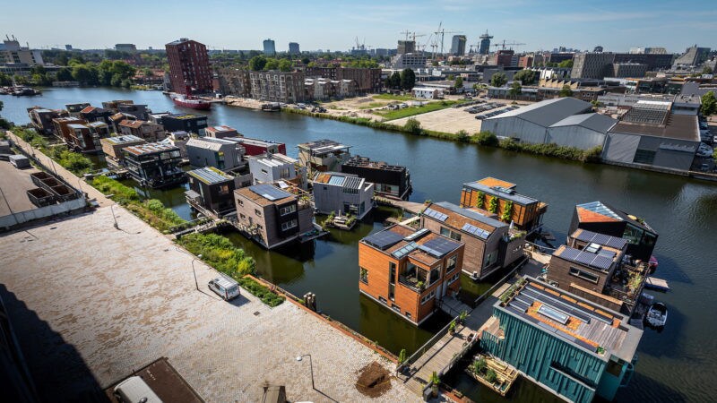 Schoonschip, a floating home development in Amsterdam.