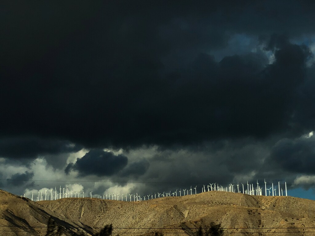 Windmills line a hillside in Palm Springs, California, U.S., November 29, 2019.
