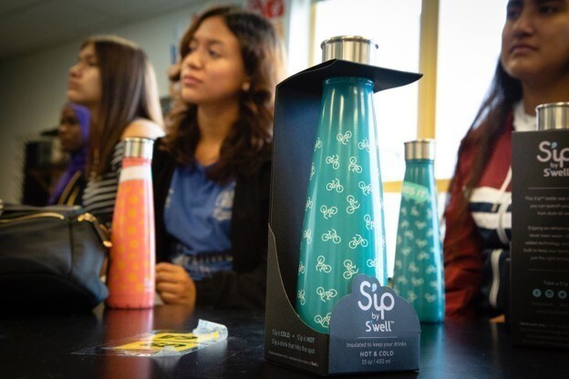 S’well has donated hundreds of thousands of bottles. Image from article.