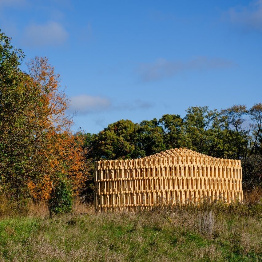 A team from the University of Michigan has created a robotically fabricated structure entirely from timber.