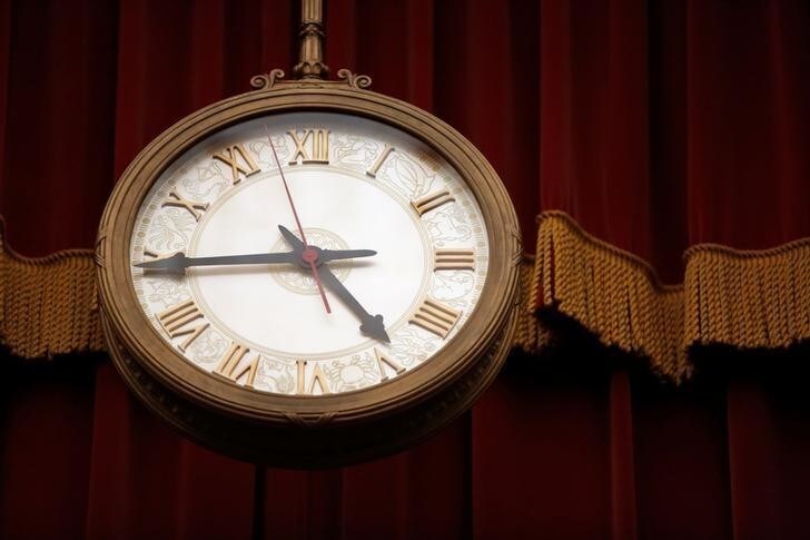 A clock hangs above the bench in the courtroom of the U.S. Supreme Court in Washington, U.S. April 4, 2016. REUTERS/Jonathan Ernst SEARCH "SCOTUS" FOR THIS STORY. SEARCH "THE WIDER IMAGE" FOR ALL STORIES.