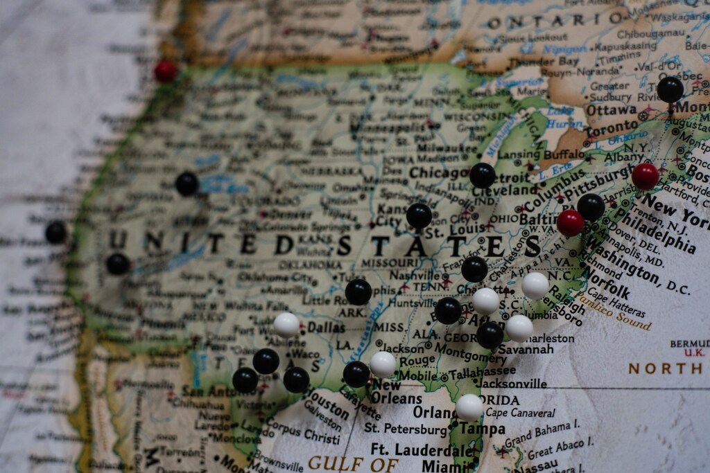 A map of the United States.