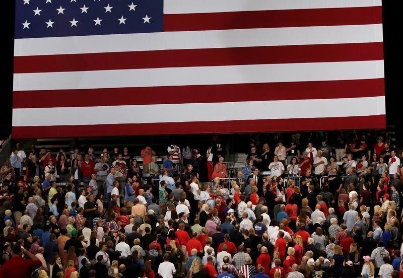 Supporters of U.S. President Donald Trump attend a rally in Springfield, Missouri, September 21, 2018. Picture taken September 21, 2018.