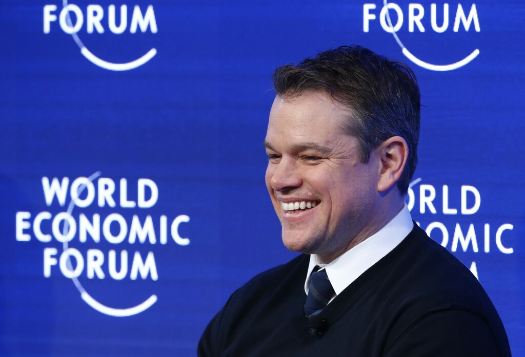 U.S. actor and co-founder of water.org Matt Damon attends the annual meeting of the World Economic Forum (WEF) in Davos, Switzerland, January 17, 2017. REUTERS/Ruben Sprich - RTSVW4Z