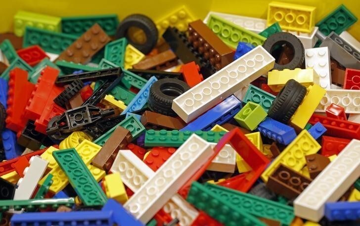 Pieces of Lego bricks are seen in a shop in Paris, France, April 5, 2016. REUTERS/Philippe Wojazer