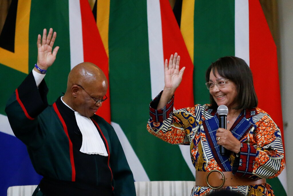 Patricia de Lille is sworn in as South Africa's Public Works and Infrastructure Minister by Chief Justice Mogoeng Mogoeng in Pretoria, South Africa, May 30, 2019. REUTERS/Siphiwe Sibeko