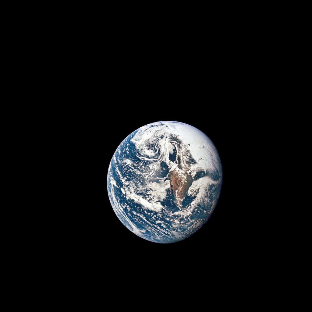 Earth is seen from 36,000 nautical miles away, as photographed from the Apollo 10 spacecraft during its trans-lunar journey toward the moon, May 18, 1969. Courtesy NASA/Handout via REUTERS NASA/Handout via REUTERS THIS IMAGE HAS BEEN SUPPLIED BY A THIRD PARTY. - RC14C58FCFC0