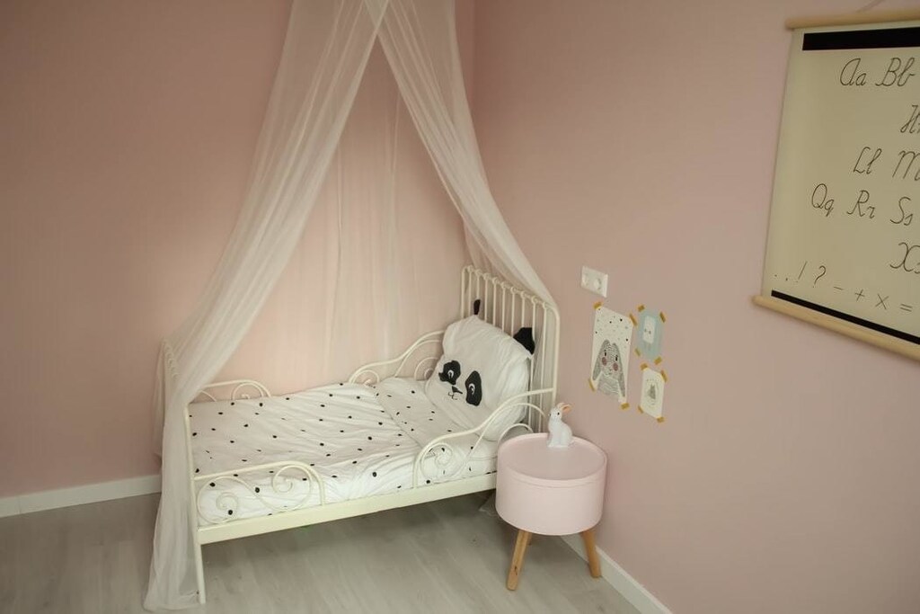 A child's bedroom is pictured.