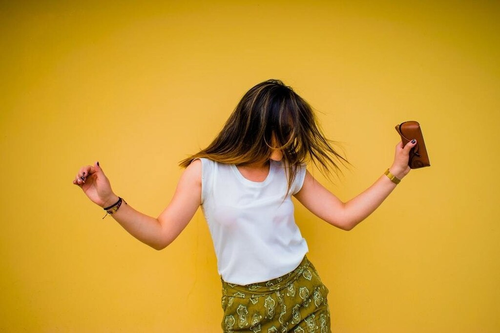 Lady pictured dancing.