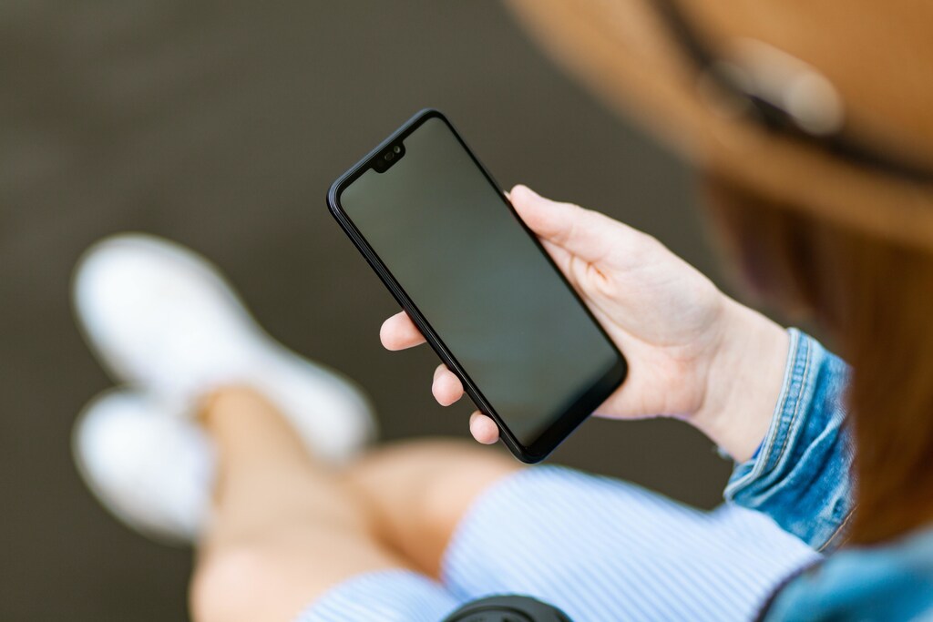 A phone held in someone's hand