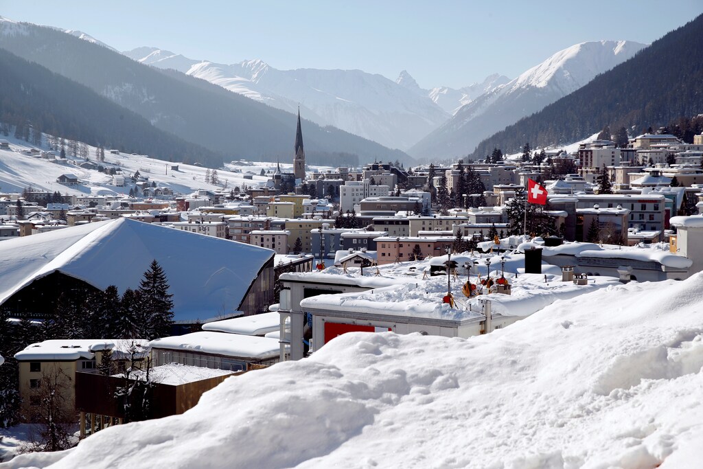 A general view shows the mountain resort of Davos, Switzerland, January 25, 2019. REUTERS/Arnd Wiegmann