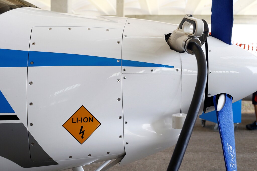 The first fully electric aeroplane with EASA certification Velis Electro from a Slovenian manufacturer Pipistrel is seen in Gorizia, Italy July 1, 2020. REUTERS/Borut Zivulovic - RC21LH9Z1M6Z