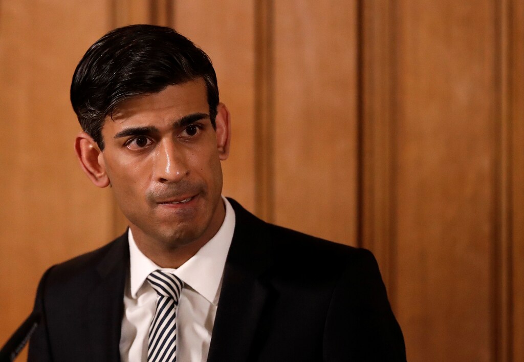 Britain's Chancellor of the Exchequer Rishi Sunak attends a news conference on the ongoing situation with the coronavirus disease (COVID-19) in London, Britain March 17, 2020. Matt Dunham/Pool via REUTERS - RC2ULF9BPA0M
