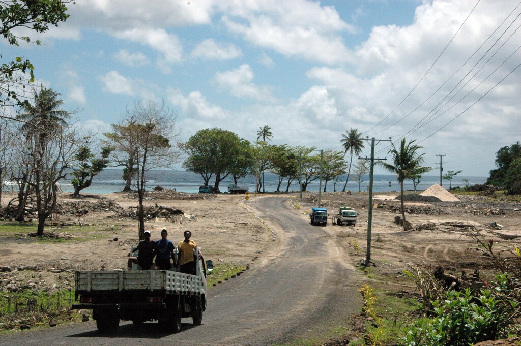 The South Pacific was rocked by two nearly simultaneous earthquakes and a devastating tsunami.