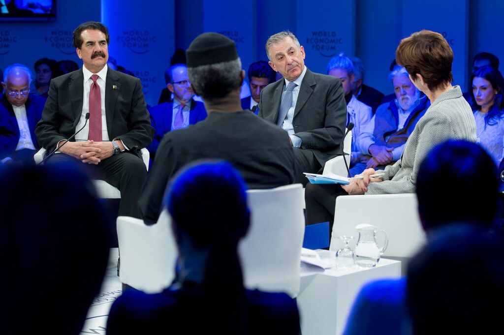 Raheel Sharif, Chief of Army Staff (2013-2016), Pakistan, Jean-Paul Laborde, Assistant Secretary-General and Executive Director, Counter-Terrorism Committee Executive Directorate, United Nations, New York·speaking at the Annual Meeting 2017 of the World Economic Forum in Davos, January 17, 2017Copyright by World Economic Forum / Sandra Blaser