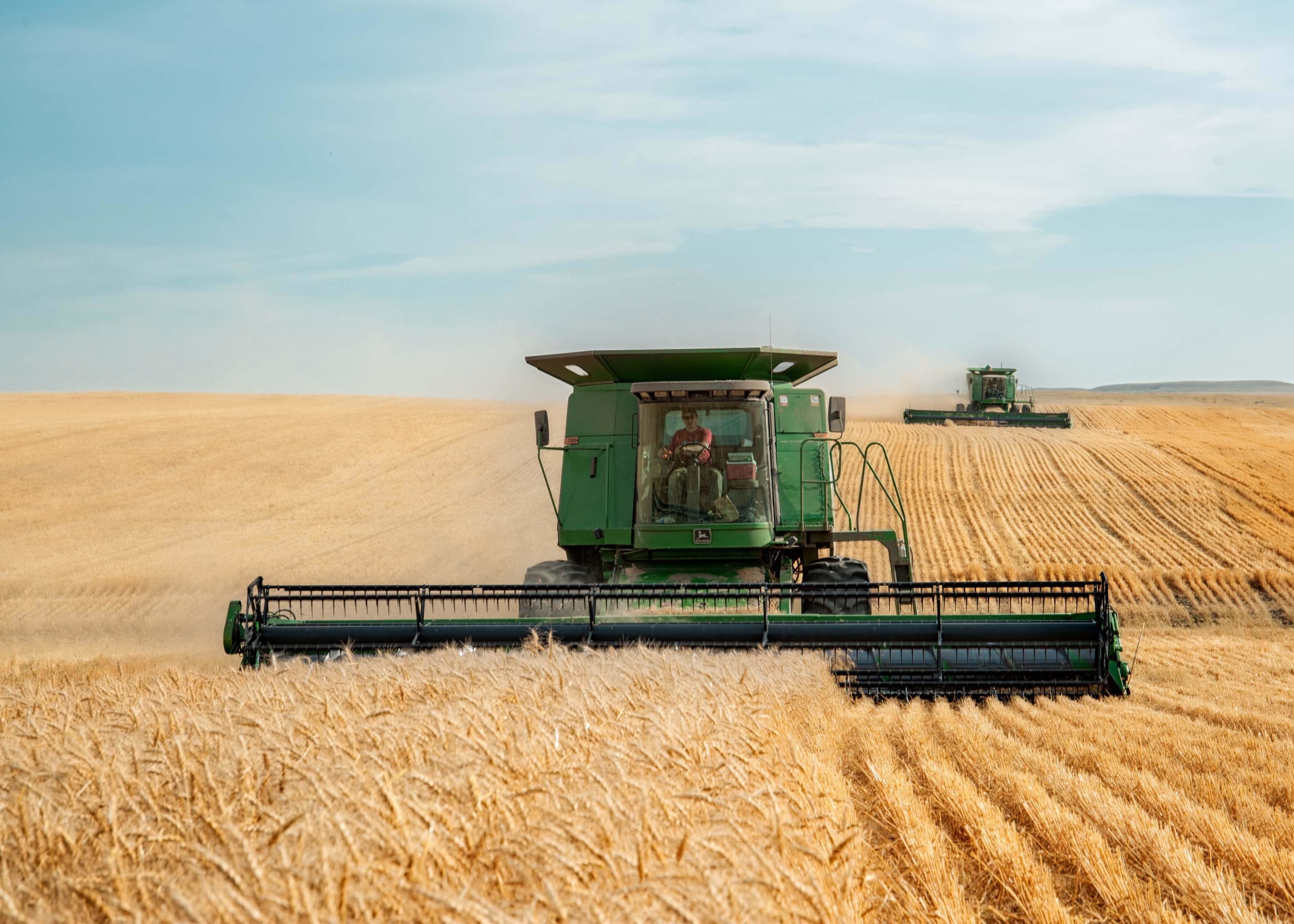 ukraine energy and food - a combine harvester