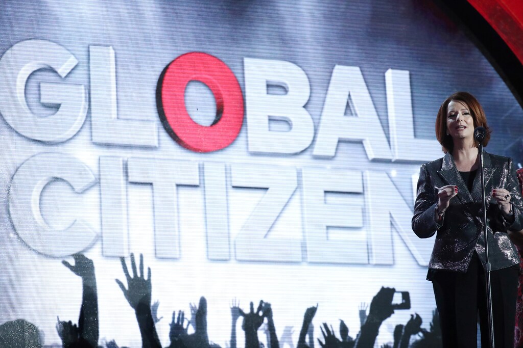 Former Australian Prime Minister Julia Gillard speaks at the Global Citizen Festival at Central Park in Manhattan, New York, U.S., September 24, 2016. REUTERS/Andrew Kelly - S1AEUDGFBIAA