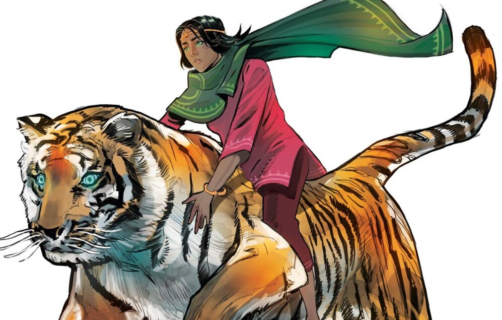 Comic book series Priya's Shakti features the first female Indian superhero who fight sex crimes flying around India on a tiger. Handout picture courtesy: Courtney