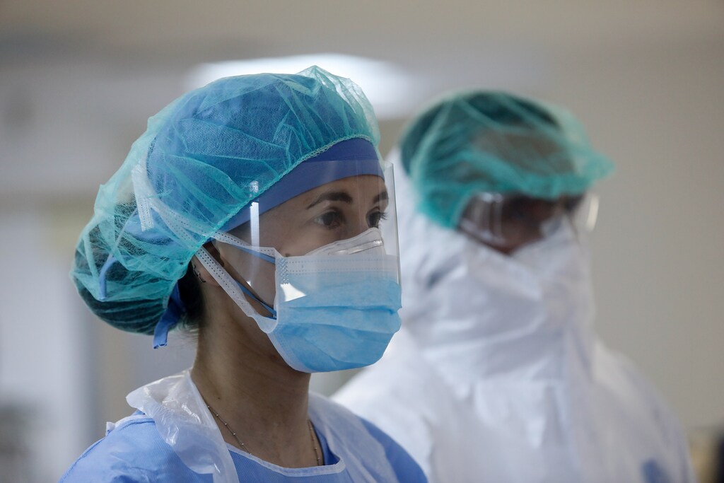 Medical workers wearing personal protective equipment (PPE) are seen at the intensive care unit (ICU) of the Sotiria hospital, following the coronavirus disease (COVID-19) outbreak, in Athens, Greece, April 25, 2020. Picture taken April 25, 2020