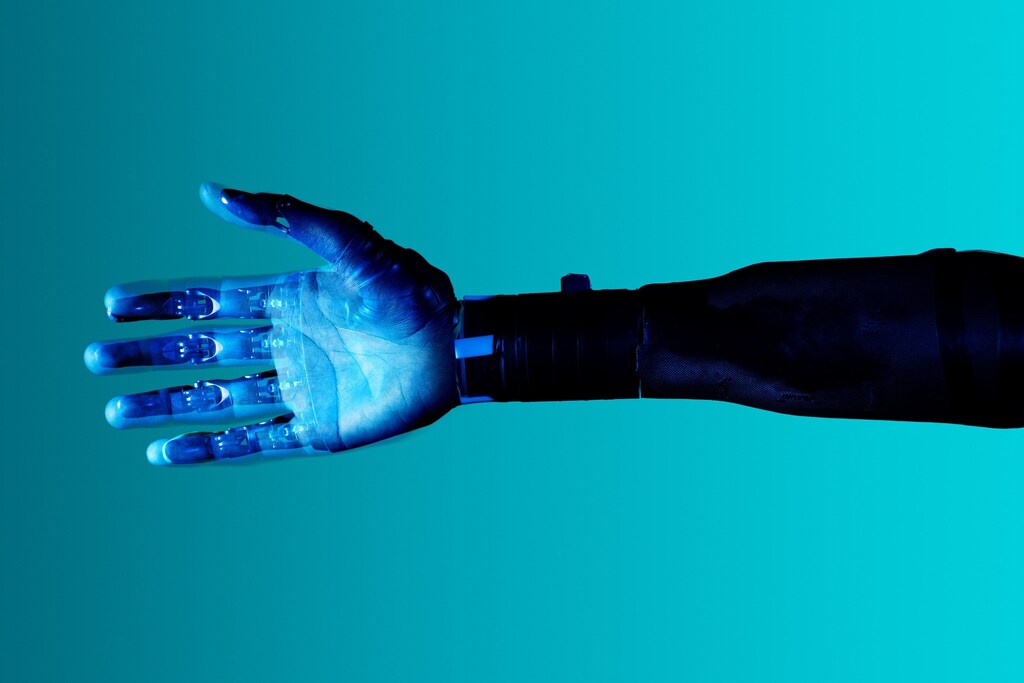 A rotobic hand, illustrating the link between funding innovation and technological advances