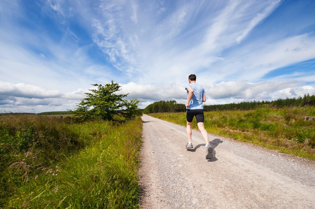 exercise, like this person running here, is proven to keep us fit and healthy