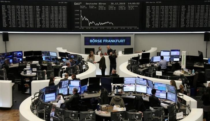 The German share price index DAX graph is pictured at the stock exchange in Frankfurt, Germany, December 30, 2019. REUTERS/Staff