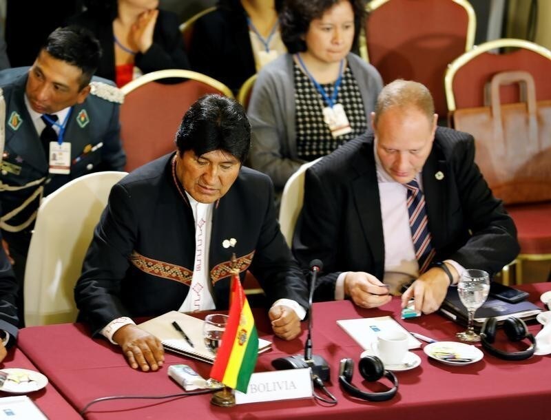 Bolivia's President Evo Morales participates in a Mercosur trade bloc summit in Montevideo, Uruguay December 18, 2018. REUTERS/Andres Stapff - RC1F471A2360
