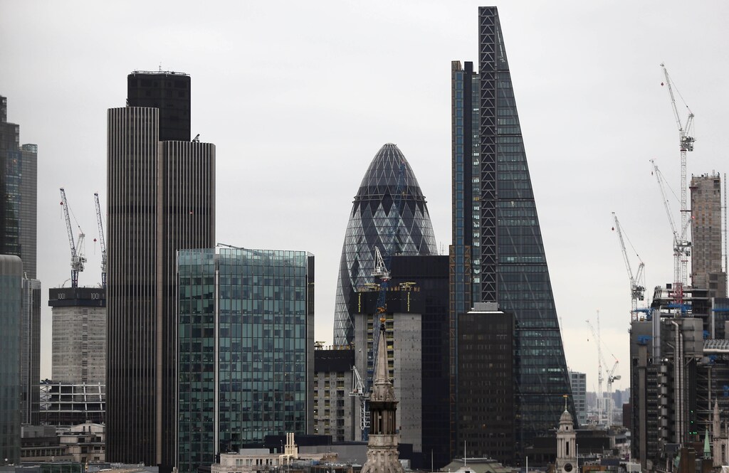A view of the London skyline shows the City of London financial district, seen from St Paul's Cathedral in London, Britain February 25, 2017. REUTERS/Neil Hall - RTS10AMK