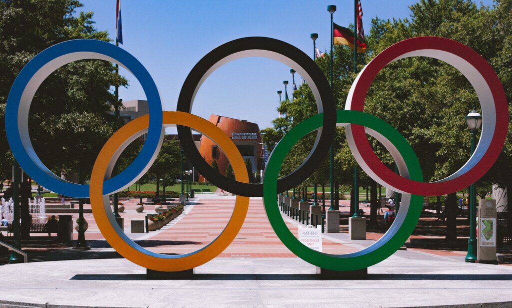 The Olympic symbol.
