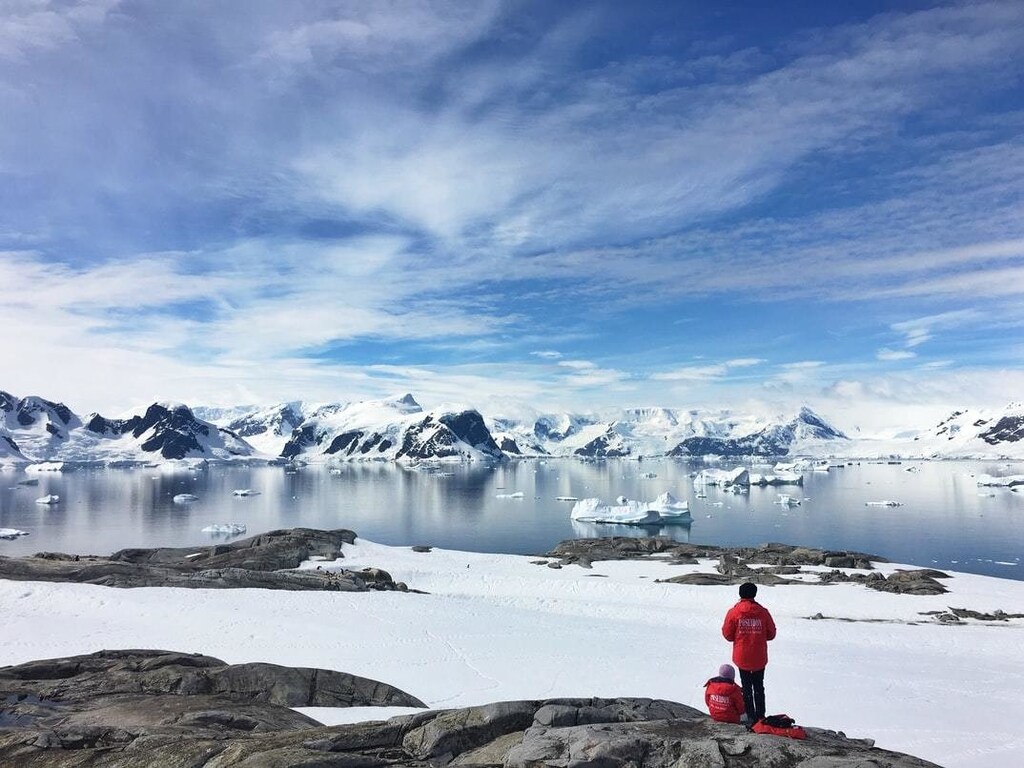 Scientists in Antarctica.