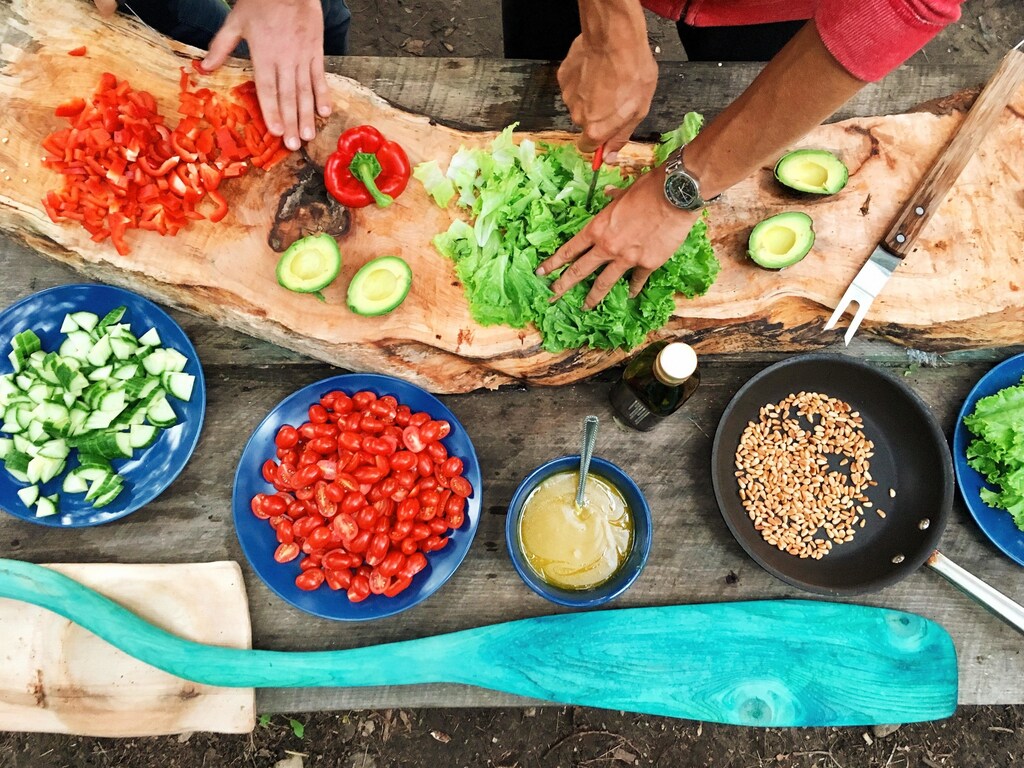 Different types of food non meat eaters plant-based vegan flexitarian vegetarian