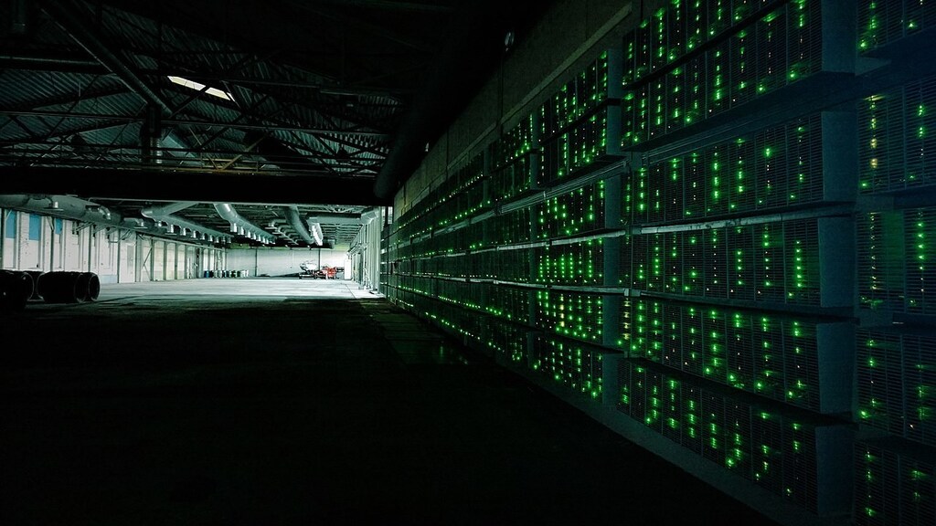Cryptocurrencies like bitcoin rely on energy-intensive mining farms, like this one