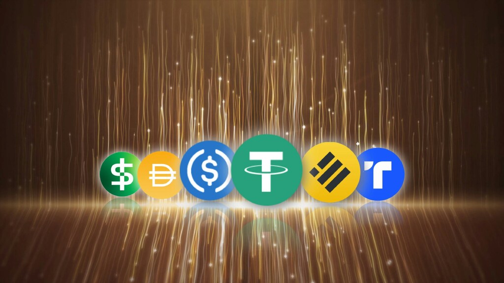 Stablecoin logos.