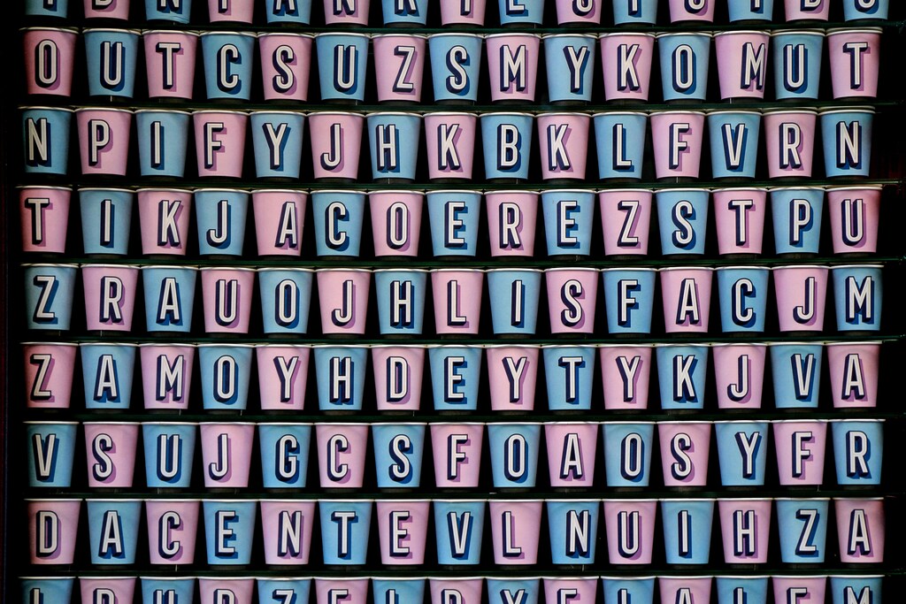 Letters from the alphabet.
