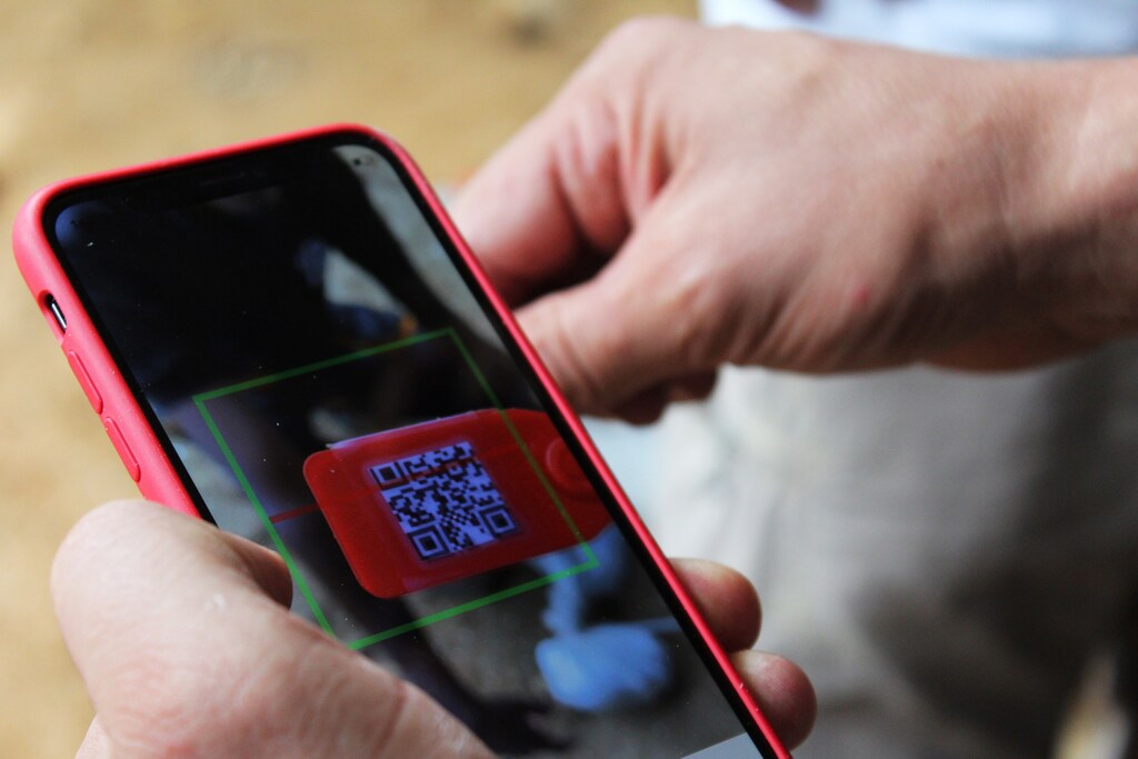Circulor, a British start-up specialised in Web3 technology blockchain being used at the Gatumba mine, is pictured on a smartphone in Ngororero district, Western Rwanda October 17, 2018.